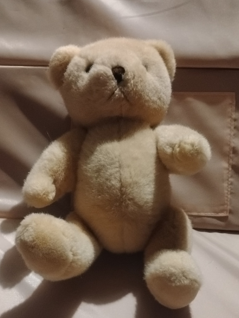 Plush Cream Teddy Bear Stuffed Animal - Soft Cuddly Toy